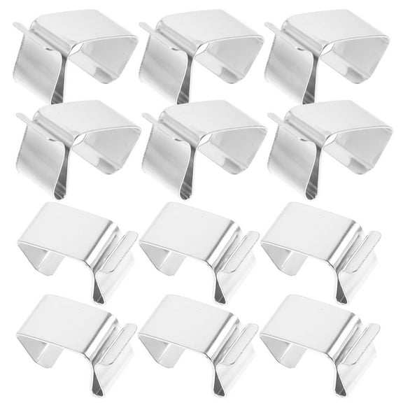 UPOUART 50Pcs Christmas String Light Clips Plated Silver Metal for Outdoor Use Strong and Windproof Hooks