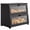 Black, variant on BGTREND Bread Box With Trapezoidal Bamboo for Kitchen Countertop, Spacious Wooden Corner Bread Storage Container, Under Cabinet Organizer(Black,Double Layer)