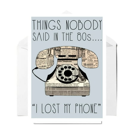 Retro 80s Phone Card – "Things Nobody Said in the 80s" – Humorous Blank Greeting Card for Nostalgic Gift – Envelope Included