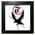 thumbnail image 1 of Ravens Birds Flying Animals Black Square Frame Picture Wall Tabletop, 1 of 3