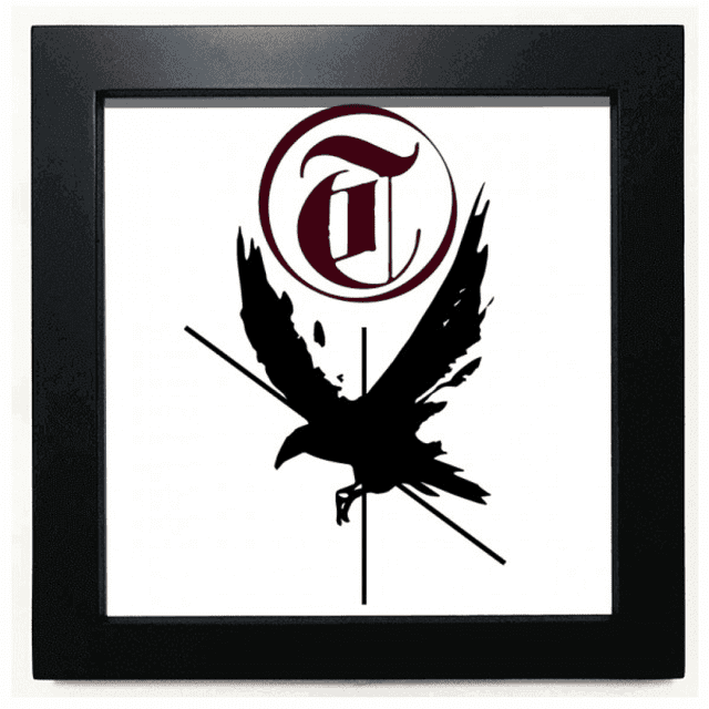 Ravens Birds Flying Animals Black Square Frame Picture Wall Tabletop