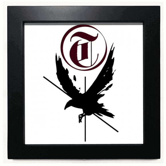 Ravens Birds Flying Animals Black Square Frame Picture Wall Tabletop