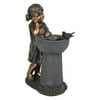 Sunnydaze Little Girl Admiring Water Spout Garden Water Fountain - 28-Inch
