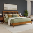 thumbnail image 1 of AFI Orleans Solid Wood Low Profile Sleigh King Platform Bed in Light Toffee, 1 of 13