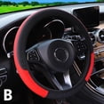 thumbnail image 1 of 38cm Universal No Inner New Leather Steering Wheel Cover Multi-color Embossed Cover O5S1 For All Handle Available Car Seasons W9R9, 1 of 9