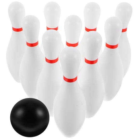 HONMEET Plastic Bowling Set for Kids and Adults, White, Perfect for Home, School, and Outdoor Activities, 1 Set