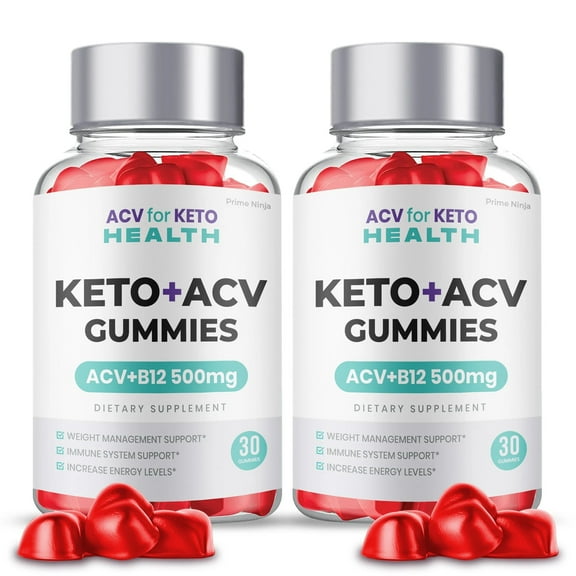 (2 Pack) ACV for Keto Health Gummies, Apple Cider Vinegar, Max Strength, 5 Month Supply Dietary Supplement, Made in USA
