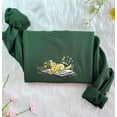 thumbnail image 2 of Dog Lying On Book With Flower Embroidered Sweatshirt, 2 of 5