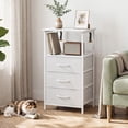 thumbnail image 2 of Ktaxon Nightstand with 3 Drawers End Table Bedside Table Furniture for Bedroom, Living Room, White, 2 of 9