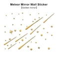 thumbnail image 2 of Pegatinas de pared de meteorito 3D Naiovety dorado espejo con película protectora, 2 of 6