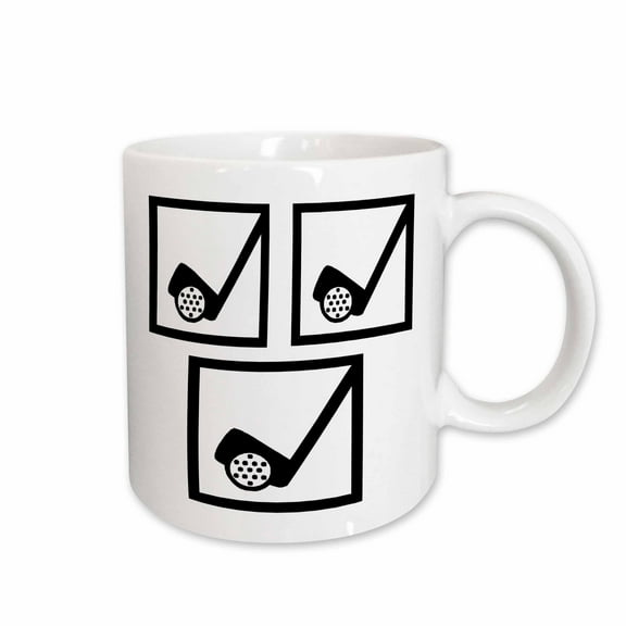 3drose, I Love Golf, 11oz Mug
