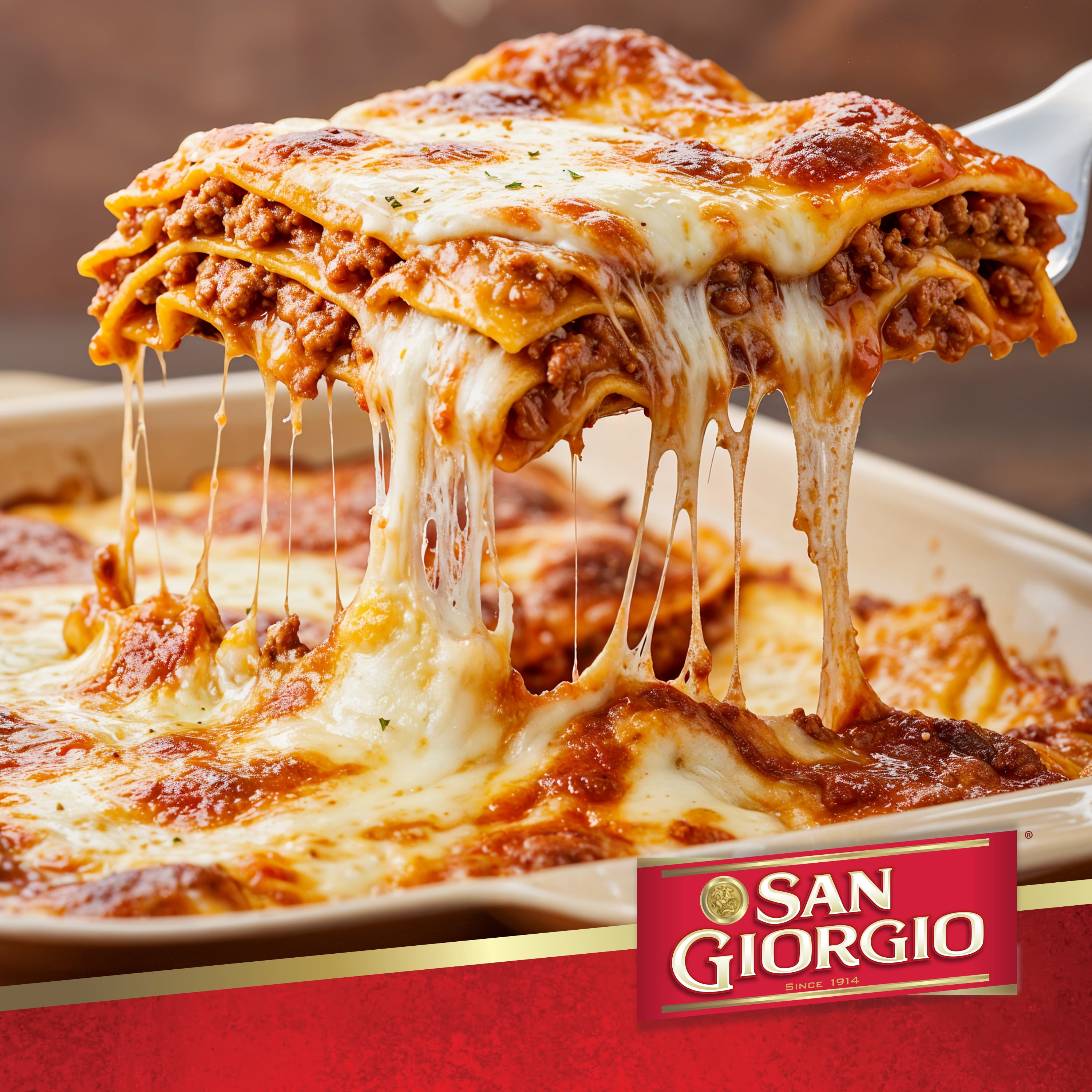 San Giorgio Lasagna Pasta, 12 Pack (16 oz Boxes), Traditional Lasagna Noodles for Baked Pasta Dishes