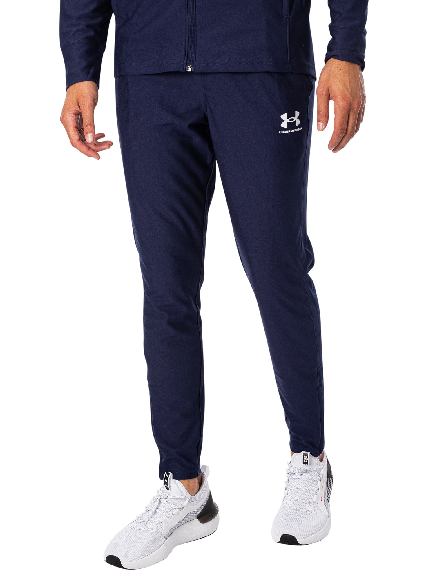 Navy blue under armour tracksuit sales