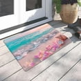 thumbnail image 5 of Beach Themed Doormat - Coastal Summer Welcome Mat for Front Door, Non- Indoor/Outdoor Entryway Rug, Nautical Decor for Porch, Bathroom, Kitchen Patio Ocean Inspired Floor Mat, 5 of 6