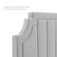 thumbnail image 4 of Modway Lit Plateforme Grand en Velours de Performance Sienna, Gris Pâle, 4 of 11