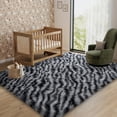 thumbnail image 4 of Janvonne 5x7 Fluffy Area Rug for Living Room Bedroom, Modern Shaggy Carpets Fuzzy Rug for Teens Dorm Bedside Home Decor Aesthetic, Heavy Duty Non Slip, Zebra Print, 4 of 8