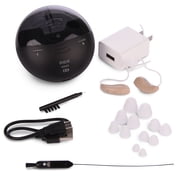 RCA OTC Behind-the-Ear Hearing Aids with Charging Case, Beige