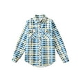thumbnail image 3 of DYMADE Women Casual Long Sleeve Plaid Shirts Cardigan Top, 3 of 8