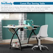 Sew Ready Comet Sewing Table Folding Top Adjustable Platfomr Black/White
