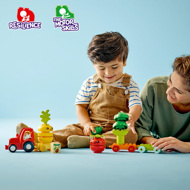 LEGO DUPLO My Fruit and Vegetable Tractor Toy 10982, Stacking and Color Sorting Toys for Babies and Toddlers ages 1 .5 - 3 Years Old, Educational Early Set Walmart.com