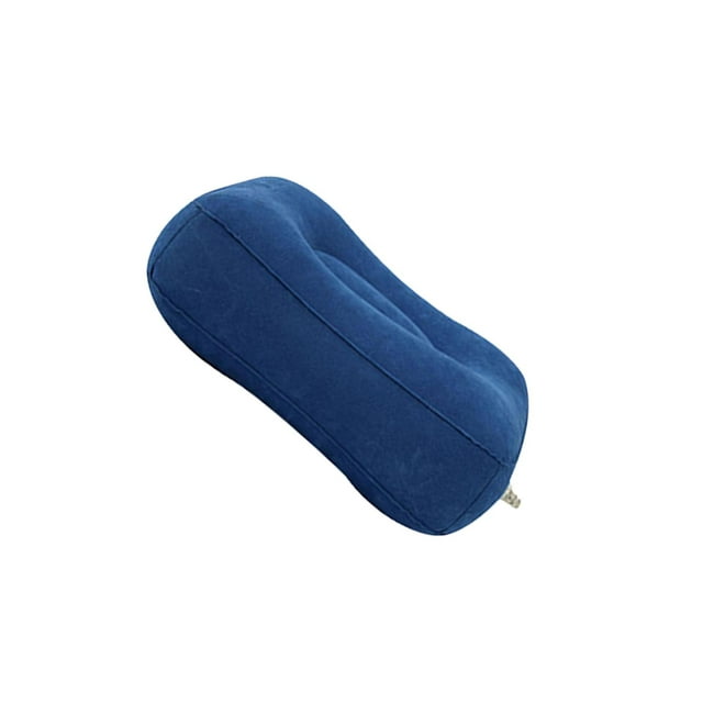 QualitChoice Foot Rest Pillow PVC Inflatable Foot Rest Mat for Home Airplane Cam Mat Gray Blue 42x32x20cm