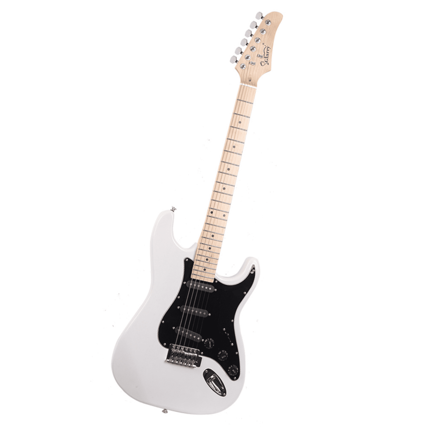 Hassch 39" Electric Guitar with Amp, Bag and Accessories, Beginner Starter Kit, Ideal Holiday Gift, White