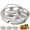 4-compartment tray, variant on Stainless Steel Divided Plate with Double Handle, Round Divided Dinner Plate, Portion Control Dinner Plate for Cooking Meal Preps Divider Plate for Vegetables Fish Meat Eggs
