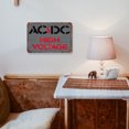 thumbnail image 2 of Placa Metal Vintage Banda ACDC Pintura Hierro Rectangular Arte La Pared 30x20cm, 2 of 9