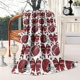 thumbnail image 3 of Red Football Helmets with Bows Pattern Blanket,Comfortable Soft Lamb Wool Throw Blanket,All Season,Warm Lightweight Blankets for Sofa Bed Couch Living Room Chair,50"x60", 3 of 4