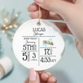 thumbnail image 1 of Personalized Birth Announcement Ornament, Custom Newborn Baby Birth Stats Keepsake, Custom - As Picture - 3-Pack, 1 of 1