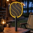 thumbnail image 2 of Electric Fly Swatter – Battery Powered Bug Zapper Racket with 2 AA Batteries Included, 3-Layer Safety Mesh, Handheld Fly Zapper for Indoor, Outdoor, Home, Bedroom, Kitchen, Office, Backyard, Patio, 2 of 5