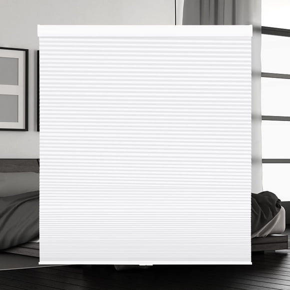 LUCKUP Cordless Cellular Blinds Light Filtering Window Shades and Blinds, Room Darkening Honeycomb Shades Blinds for Windows, Bedroom and Nursery 30" W x 64" L, Grey and White
