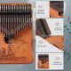 thumbnail image 3 of Piano de pulgar Kalimba, Piano de dedo Mbira portátil de 21 teclas con martillo de afinación e instrucciones de estudio, regalo de Navidad, 3 of 5
