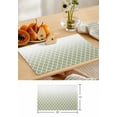 thumbnail image 5 of Sage Green Gradient White Grid Placemats Set of 4,Wipeable Washable Table Mats for Dining Tables,Line Abstract Geometric Place Mats for Kitchen Event Party Tabletop Decor, 5 of 7