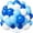 Blue White, variant on Rainbow Balloons 100 Pcs 10 Inch Assorted Bright Rainbow Party Balloons for Birthday Parties, Baby Showers & Weddings