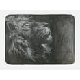 thumbnail image 1 of Charcoal Bath Mat, Hand Drawn Side View of a Lion Looking up Pastel Technique, Plush Bathroom Decor Mat with Non Slip Backing, 29.5" X 17.5", Charcoal Grey and White, by Ambesonne, 1 of 2