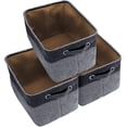 thumbnail image 1 of Juego de cestas de caja de almacenamiento plegable [paquete de 3] Caja de almacenamiento plegable de tela de lona con asa Caja de almacenamiento para el armario de la oficina en el hogar Ormromra DCF408-1, 1 of 4