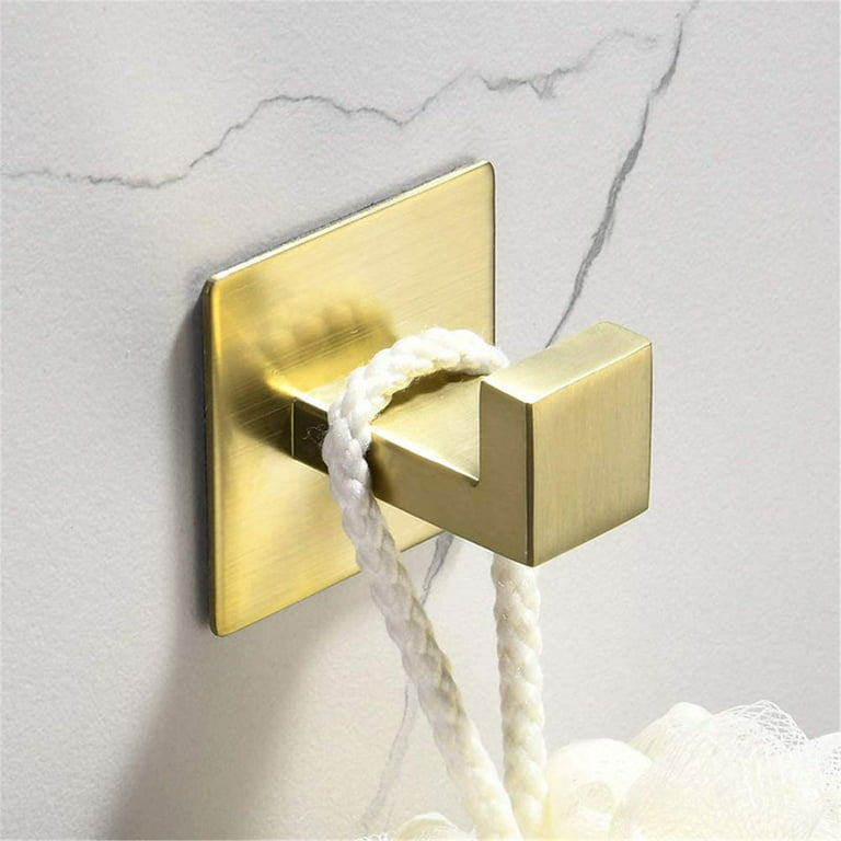 CAKVIICA Towel Holder Gold No-Drilling Self-Adhesive Bathroom Towel Rack,  60 Cm Door Wall For Kitchen Brushed Stainless Steel For Gluing 