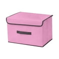 thumbnail image 2 of JMYHOAM Storage Containers Cotton and Linen Cloth Covered Storage Box Clothing and Debris Storage Artifacts Household Daily Collapsible Washing Box Home and Storage, 2 of 3