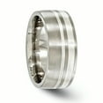 thumbnail image 4 of Edward Mirell Titanium and Argentium Sterling Silver Brushed 9mm Band EMR266, 4 of 7
