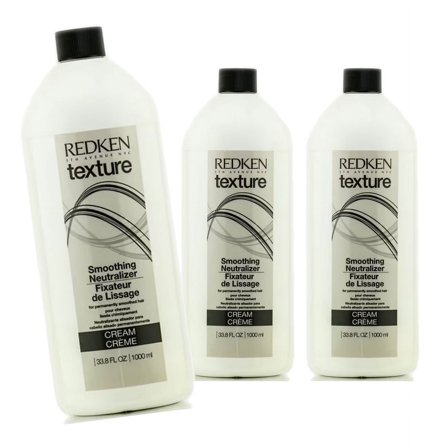 Redken Texture Smoothing Neutralizer Cream 33.8 oz - Pack of 3