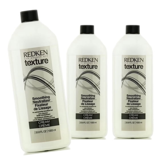 Redken Texture Smoothing Neutralizer Cream 33.8 oz - Pack of 3