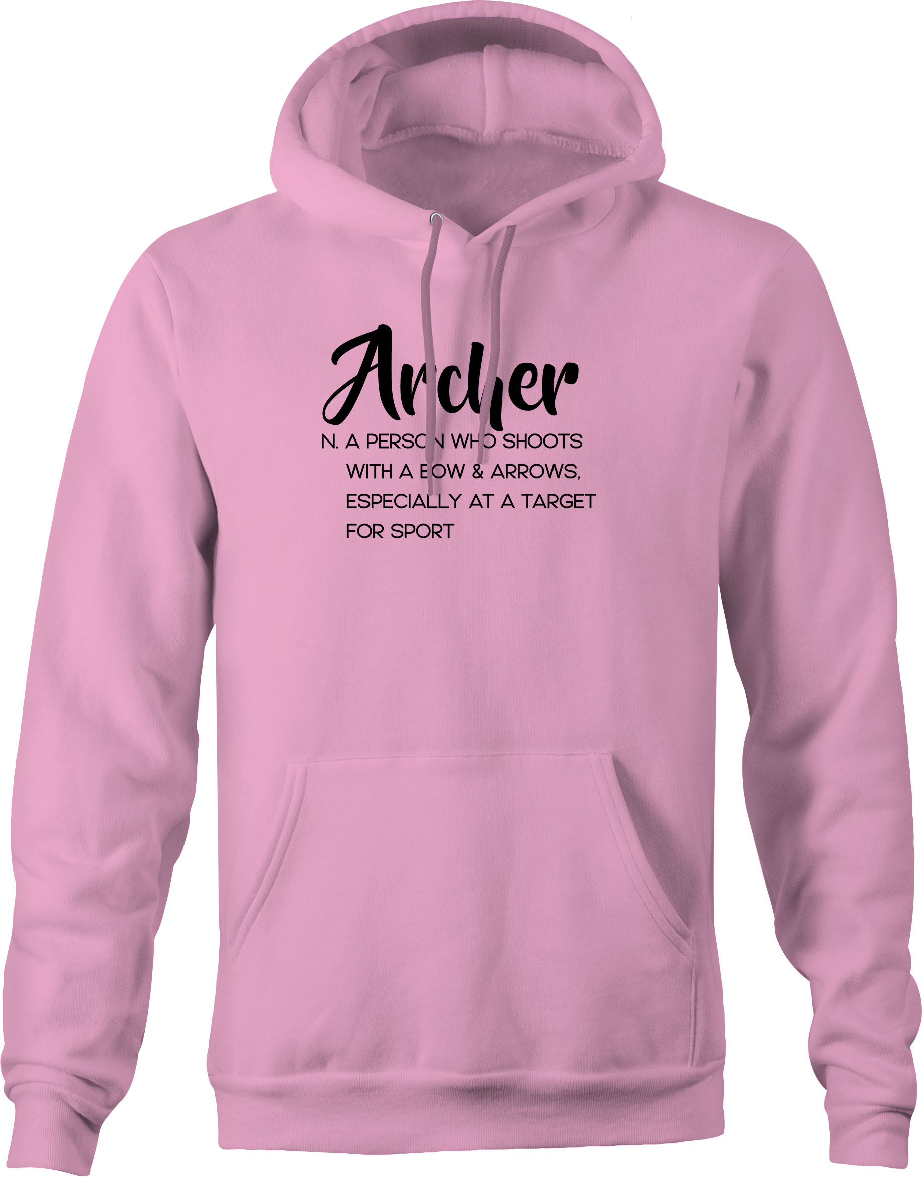 Pink Archer Noun Definition Sport Bow And Arrow Bullseye Hoodie XXL