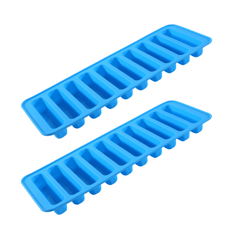 Cheer Collection Silicone Ice Stick Tray for Water Bottles - Easy Pop Out -  Thin Ice Cube Mold for Sports and Water Bottles