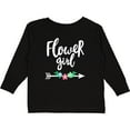 thumbnail image 3 of Inktastic Flower Girl with Arrow and Flowers Girls Long Sleeve Toddler T-Shirt, 3 of 5