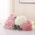 thumbnail image 2 of Morttic 10Pcs Artificial Flowers Silk Hydrangea Flowers Heads with Stems Fake Flower Bunch Bouquet for Home Wedding Party Decor, Pink, 2 of 6