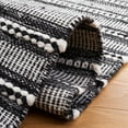 thumbnail image 6 of SAFAVIEH Kilim Mayra Striped Polyester Area Rug, Black/Ivory, 8' x 10', 6 of 9