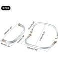 thumbnail image 2 of 2pcs Aluminum Purse Making Kiss Clasp Locks Frame U-Shaped Handles Frame Replacements for DIY Sewing Craft Handles Accessories 7.68x3.54x0.79inch diy Platinum, 2 of 9