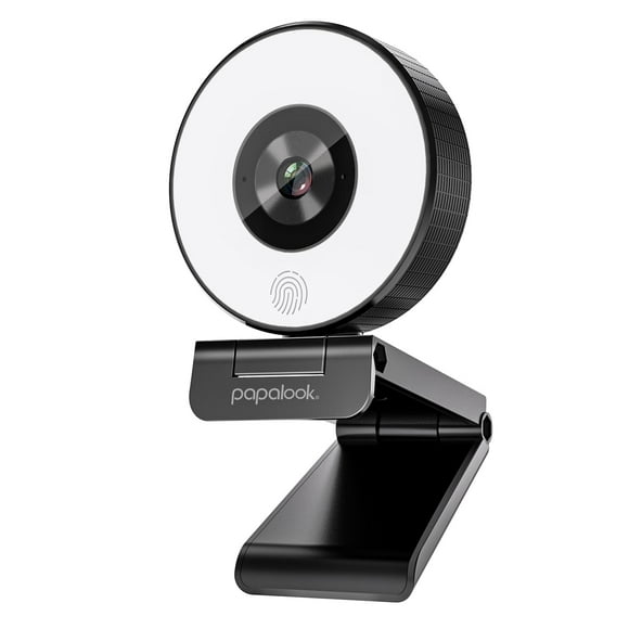 Cámara web papalook PA552 2K/1080P Full HD con luz y cubierta