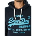 thumbnail image 4 of Superdry Cracked Print Neon Pullover Hoodie, Blue, 4 of 5